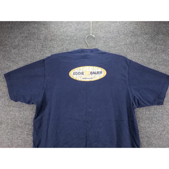 Mens Eddie Bauer Tropical Sands Summer Adventure Gear T Shirt Size XL Blue - Picture 9 of 12